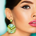 TIANI EARRINGS - GREEN
