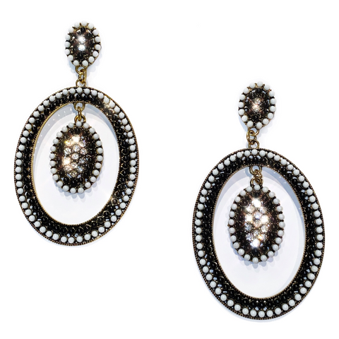 ANNABELLE EARRINGS - BLACK & WHITE